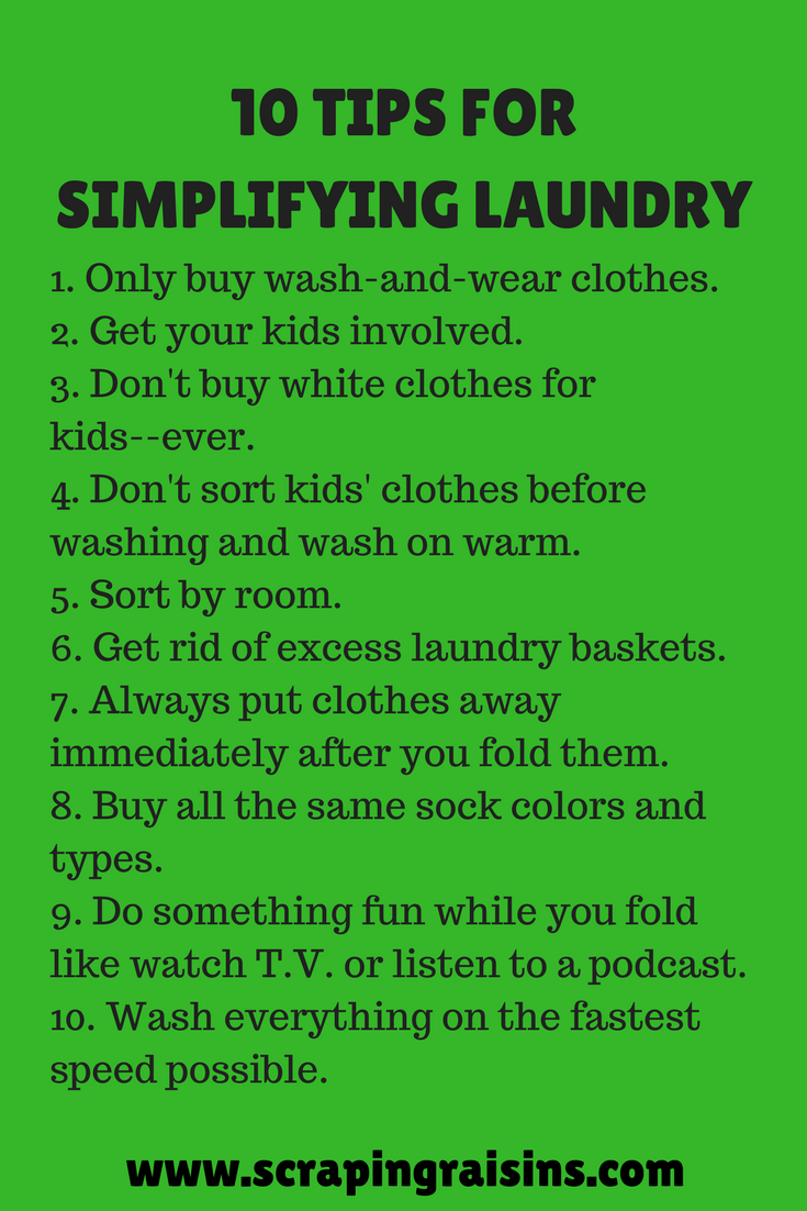 10 TIPS FOR SIMPLIFYING LAUNDRY