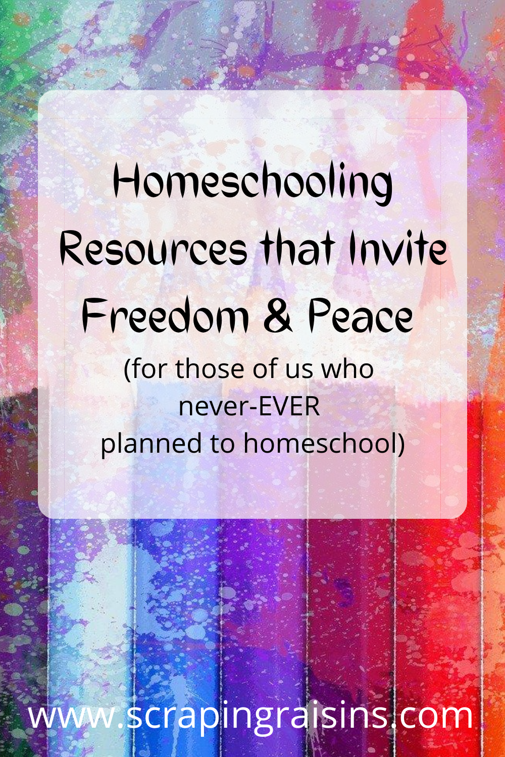 Podcasts, books, and curriculum ideas for the reluctant homeschooler.